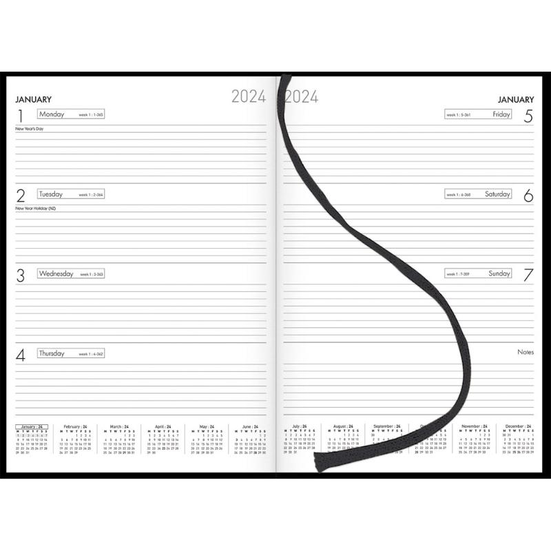 Collins Diary A43 Black Even Year