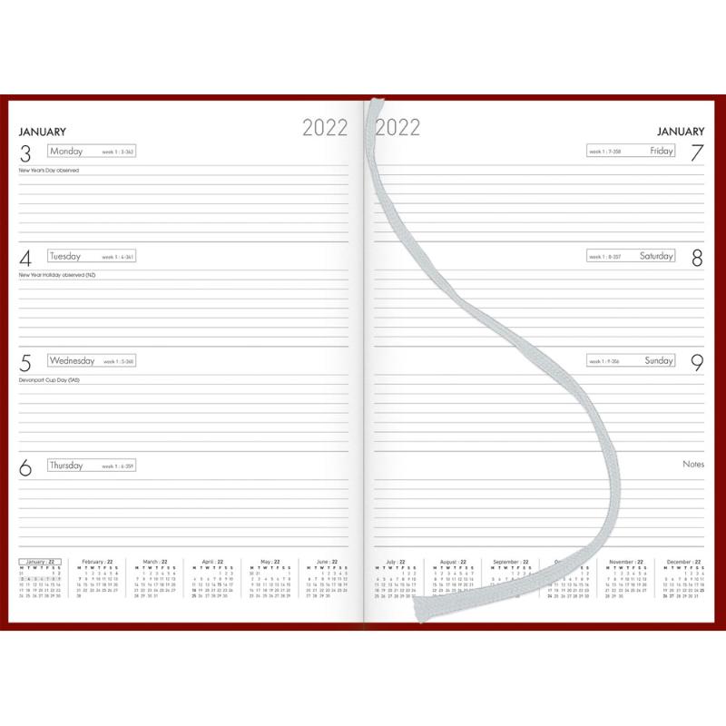 Collins Diary A43 Red Even Year