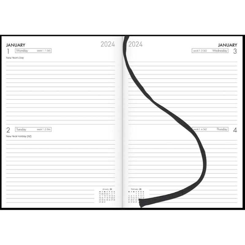 Collins Diary A52 Black Even Year