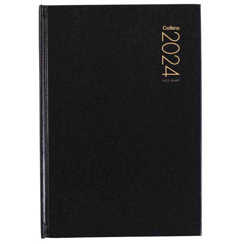 Collins Diary A53 Black Even Year