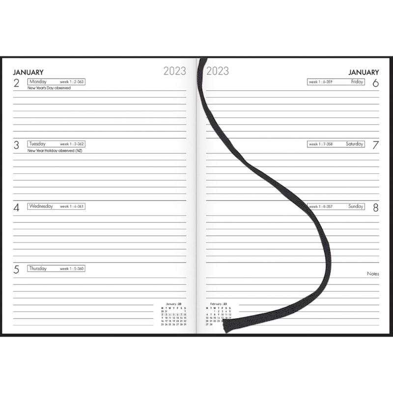 Collins Diary A53 Black Even Year