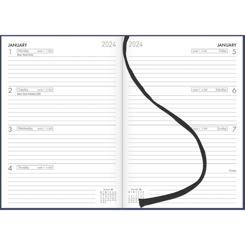 Collins Diary A53 Navy Even Year