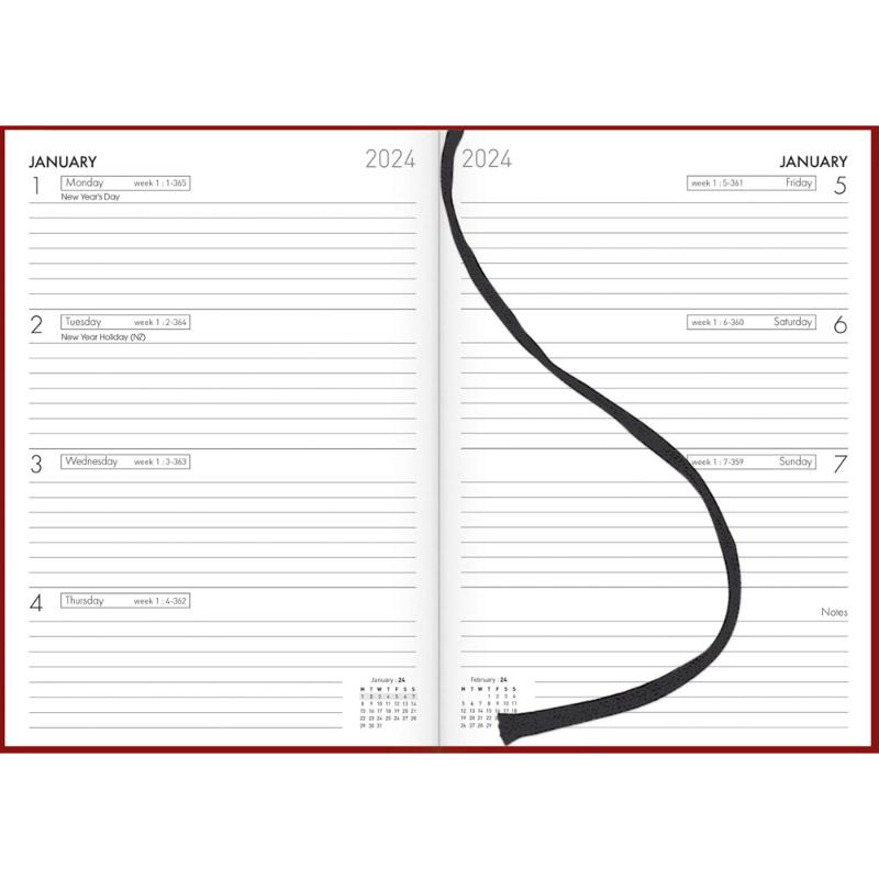 Collins Diary A53 Red Even Year