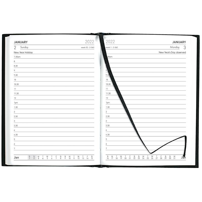 Collins Diary A61 Black Even Year