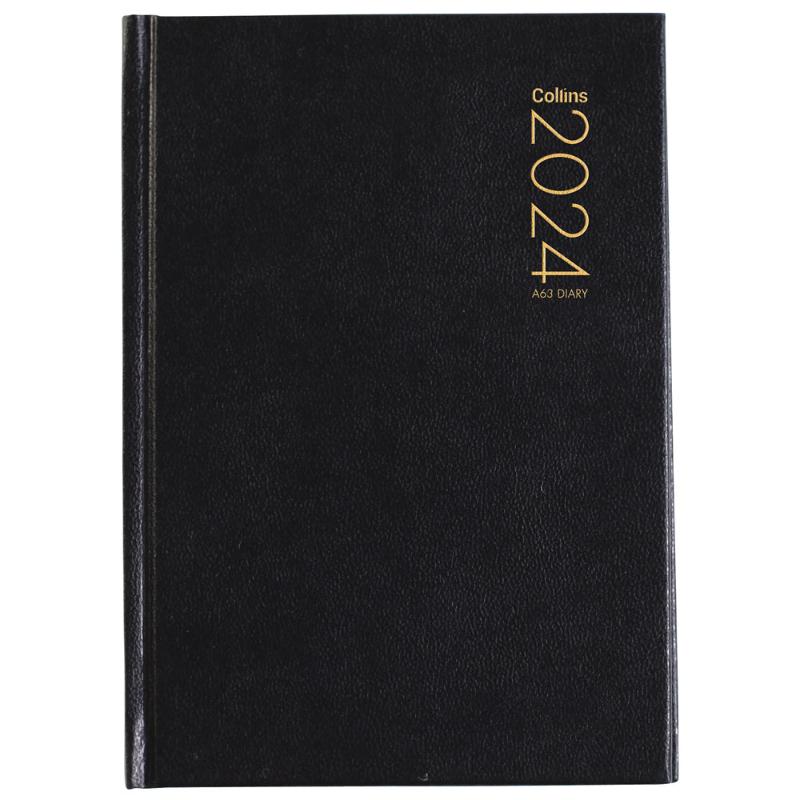 Collins Diary A63 Black Even Year
