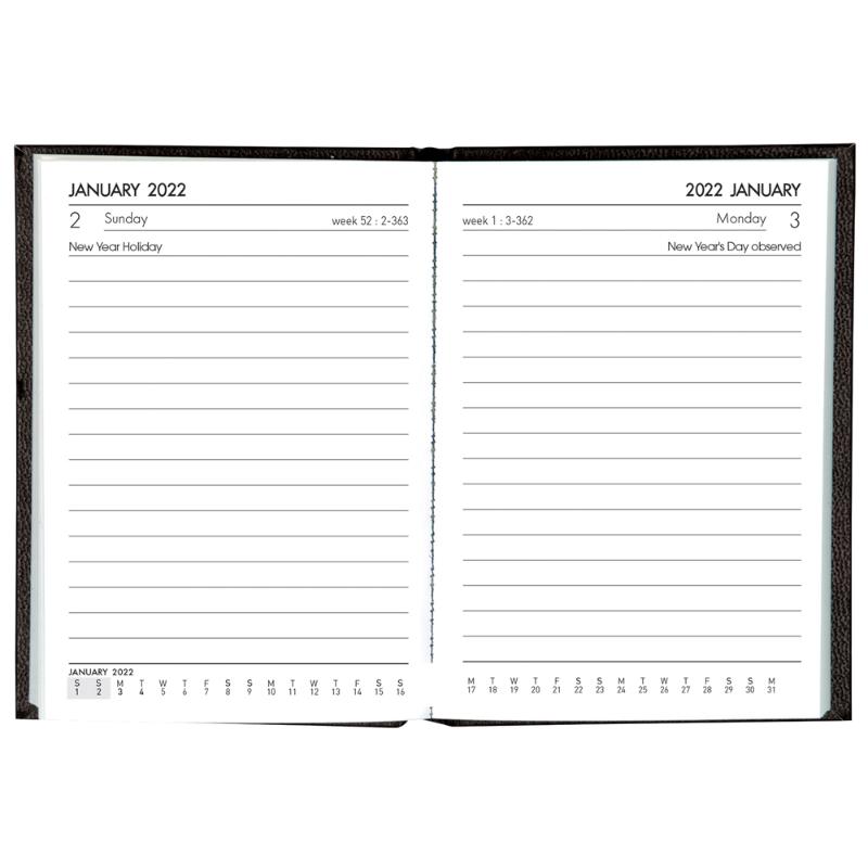 Collins Diary A71 Black Even Year