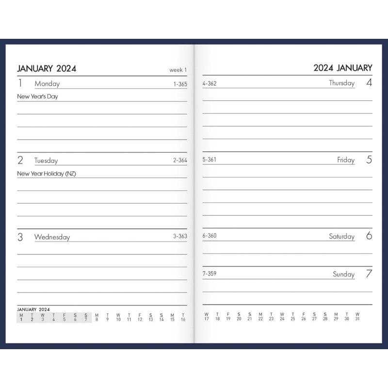 Collins Diary A73P Navy Even Year