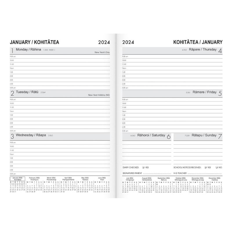 Collins Students A53 Week to View Diary Even Year