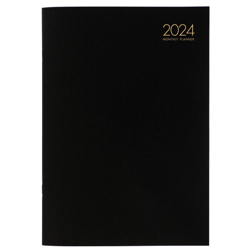 Collins Diary Planner Monthly A4 PVC Cover Black Even Year
