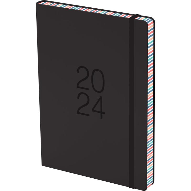 Collins Diary A51 Day Per Page Colour Edge Black Even Year