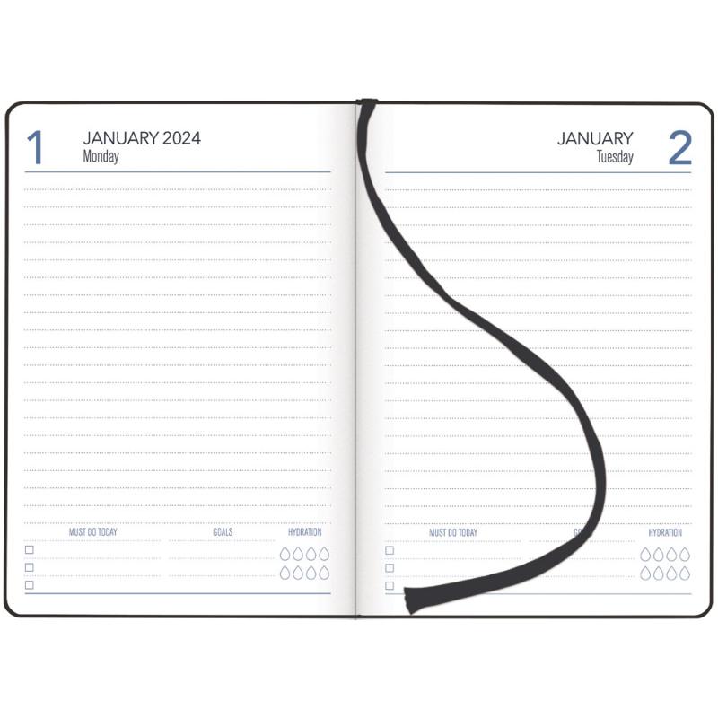 Collins Diary A51 Day Per Page Colour Edge Black Even Year