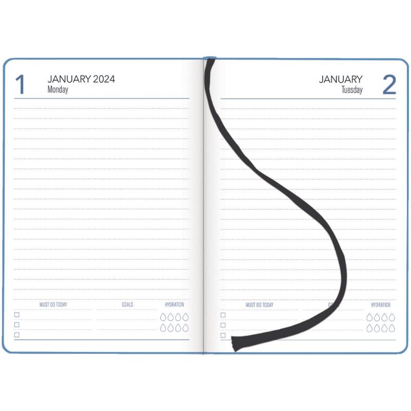 Collins Diary A51 Day Per Page Colour Edge Blue Even Year
