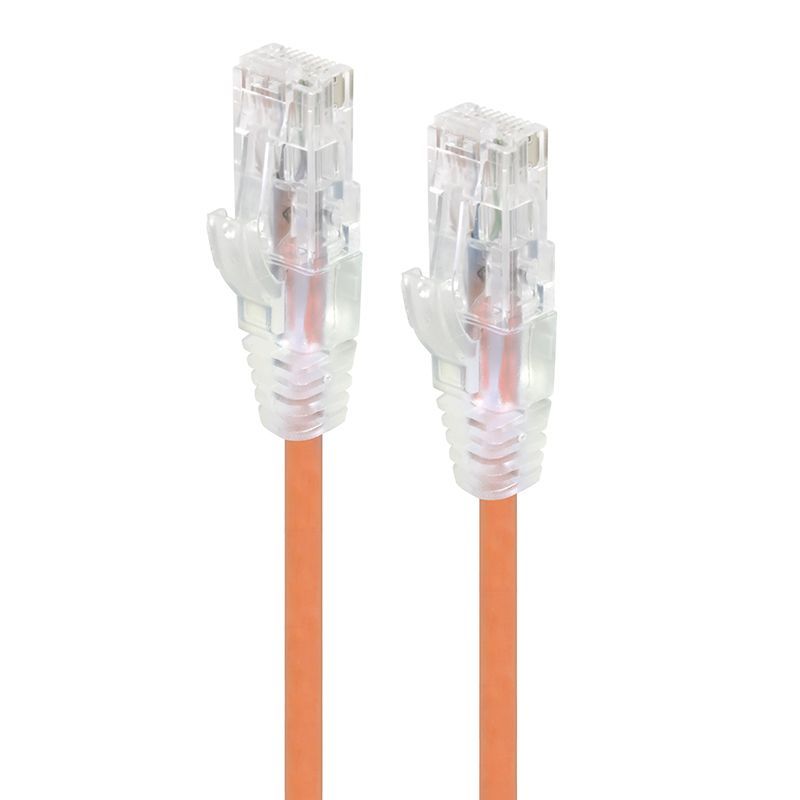 Alogic Orange Ultra Slim Cat6 Network Cable, UTP, 28AWG - Series Alpha - 0.5m