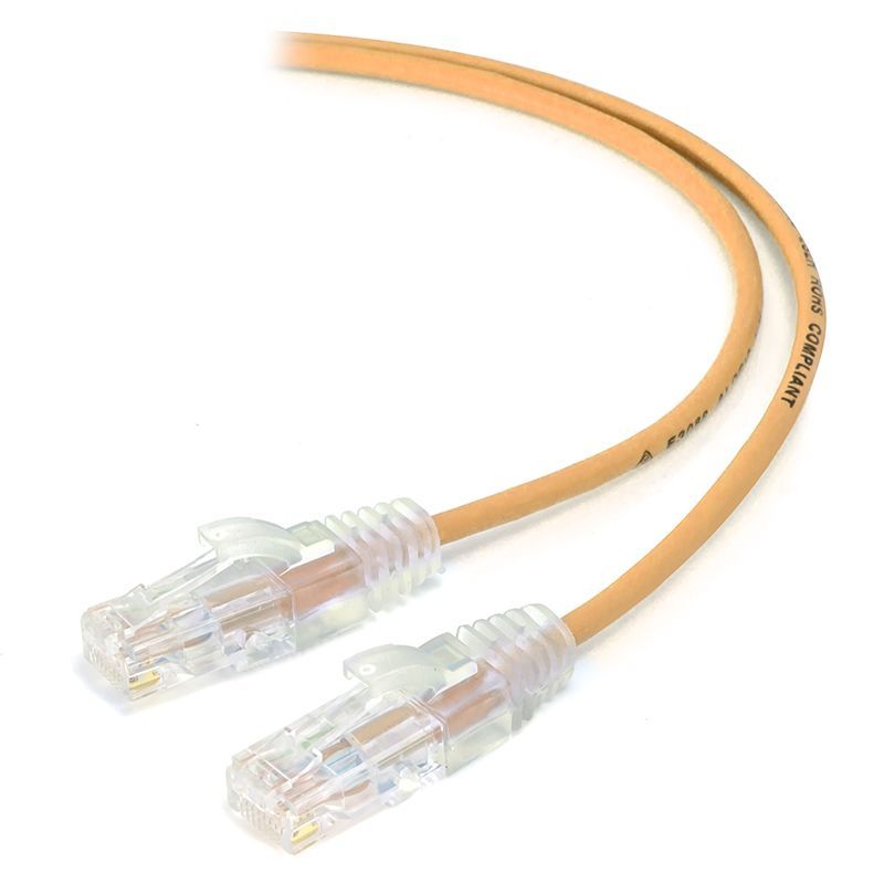 Alogic Orange Ultra Slim Cat6 Network Cable, UTP, 28AWG - Series Alpha - 0.5m
