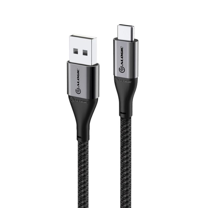 Alogic Super Ultra USB 2.0 USB-C to USB-A Cable - 3A/480Mbps - Space Grey - 1.5m