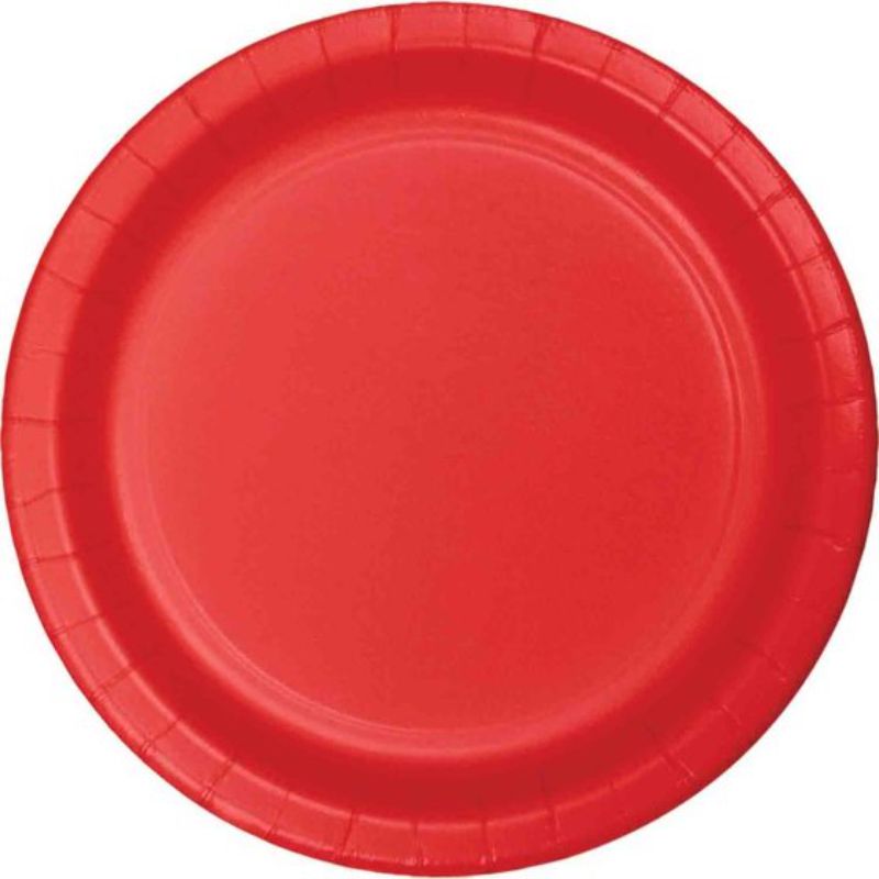Classic Red Lunch Plates Paper 18cm - Pack of 24