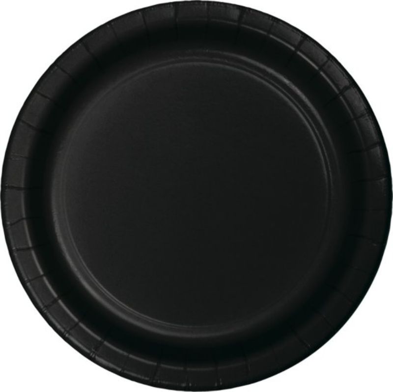 Black Velvet Lunch Plates Paper 18cm - Pack of 24