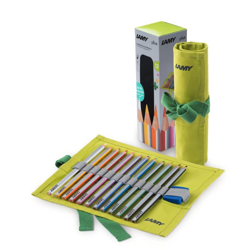 Lamy Coloured Pencils Plus in Cloth Roll with Sharpener Pack 12