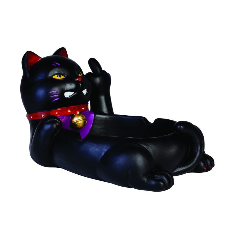 Ashtray - Rude Lucky Kitty (15cm)