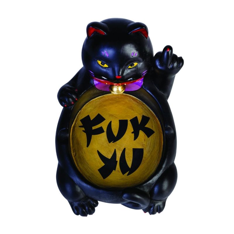 Ashtray - Rude Lucky Kitty (15cm)