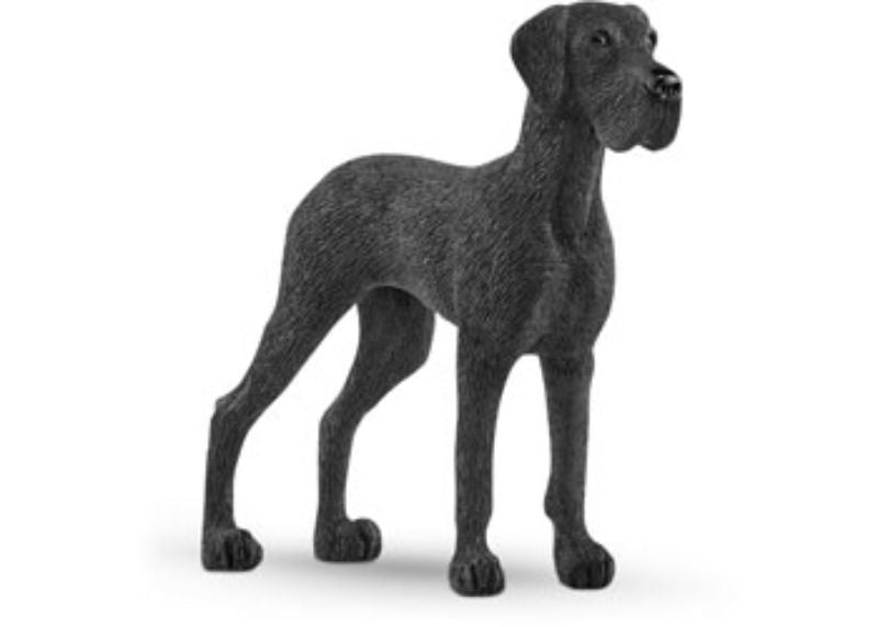 Realistic Schleich Great Dane figurine, showcasing intricate details for imaginative play and collection purposes.