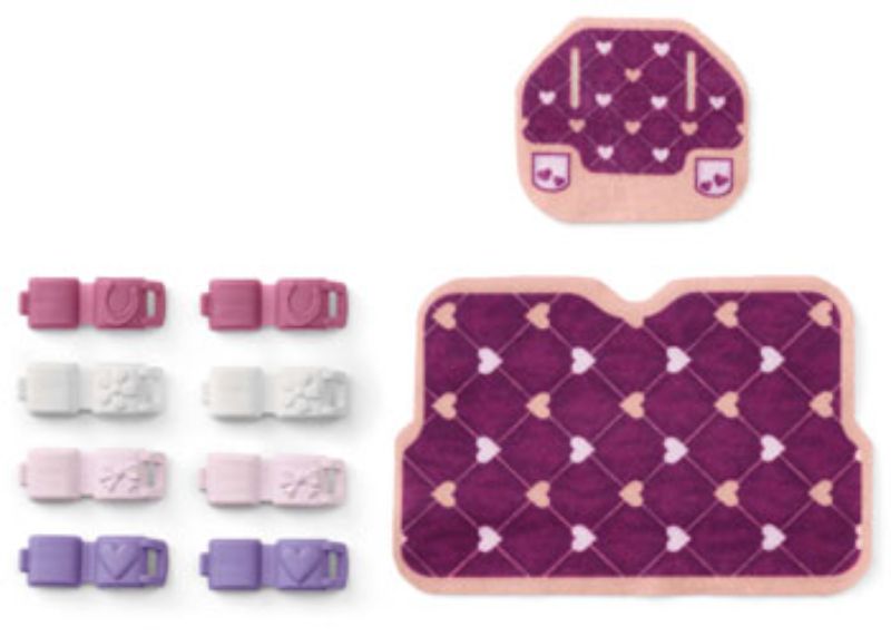 Schleich Horse Styling Accessories set featuring brushes, saddles, and grooming kits for imaginative play and creative storytelling.