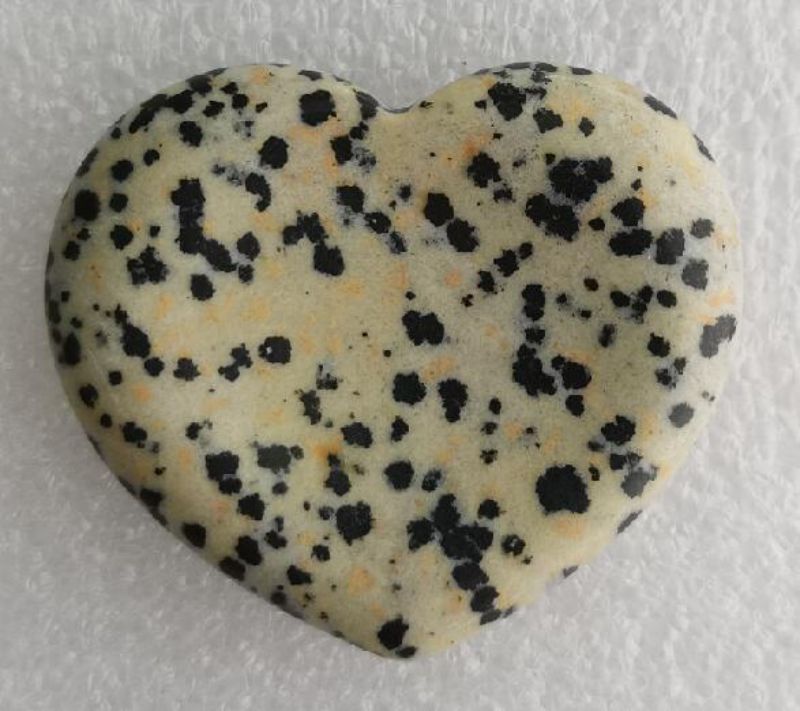 Worry Stone - Dalmatian Jasper Heart (4cm)