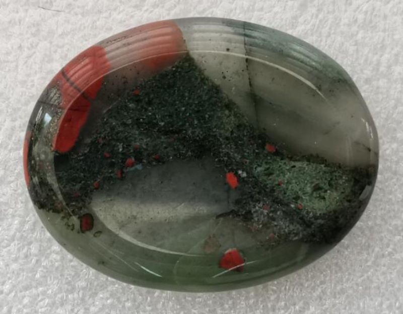 Worry Stone - African Bloodstone Oval (4.5cm)