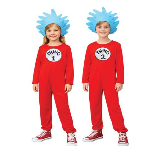 Dr Seuss Thing 1 & 2 Jumpsuit 10-12 Years