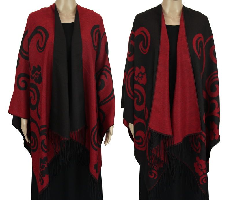 Cape with Curls Design (Red)