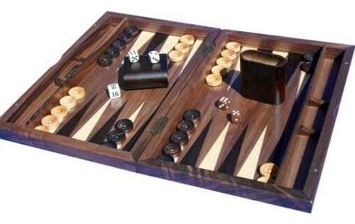 Backgammon DAL ROSSI Deluxe Walnut Burl