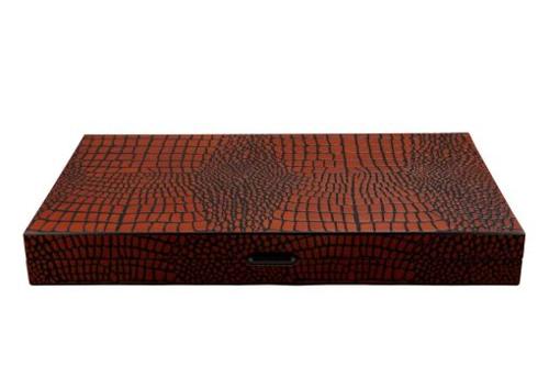 Wooden Crocodile Engraved Design Backgammon 15