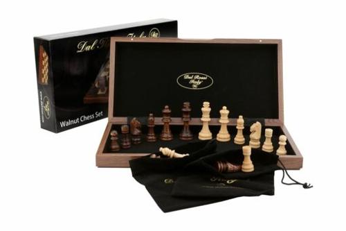 Dal Rossi Walnut Chess Set 38cm