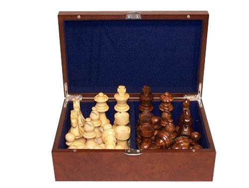 Dal Rossi Italy Chess Piece box with 85mm bokwood/sheesham pieces