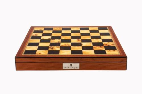 Dal Rossi Italy Chess Box Walnut Finish Chess Box 16 with compartments
