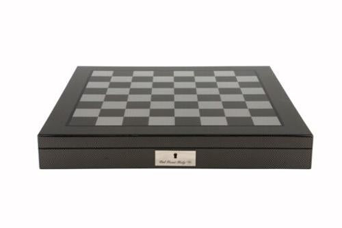 Dal Rossi Italy Carbon Fibre Shiny Finish Chess Box 16 with compartments