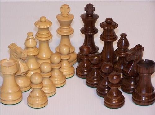 95mm Double Weighted French Lardy Staunton Boxwood Sheesham Pieces