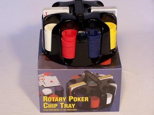 Casino Chips 200pc Plastic/Rotary Tray