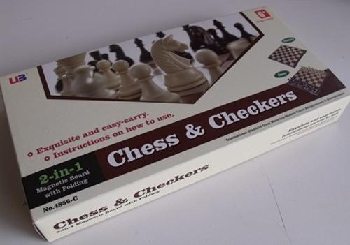 Magnetic Chess and Checkers 2 in 1 Boardgame