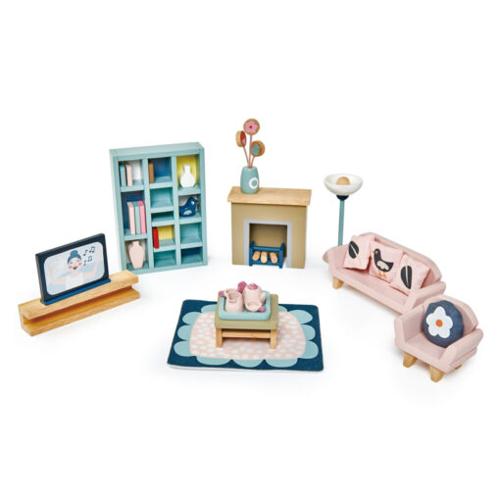 Wooden sitting room furniture set