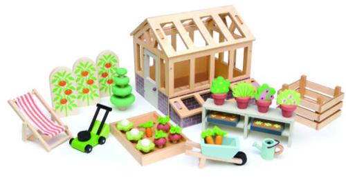 Greenhouse with Garden Set