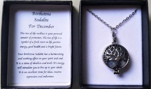 Birthstone Necklace - Sodalite Dec (70cm)