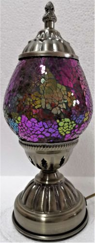 Turkish Oval Mosaic Lamp - Multi 3 (16cm)
