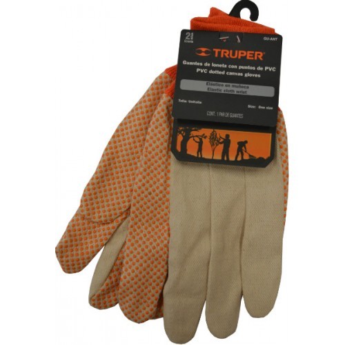 Garden Gloves Cotton With Pvc Dots Large