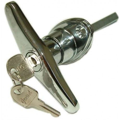 T-Handle Lock #220 "Star Wheel" C.P. Carded 4"