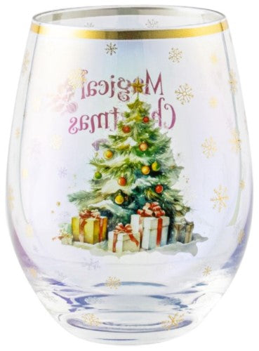 Stemless Glass - Magical Christmas Tree