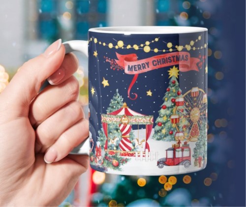 Straight Mug - Christmas Market (350ml)