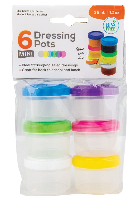 MINI DRESSING CONTAINERS - PK 6 (12 Packs)