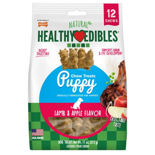 Healthy Edibles Puppy Pals Chew Treats – Nylabone Small 12 Pack