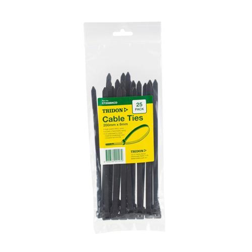 Tridon Cable Tie 200 X 8mm Black